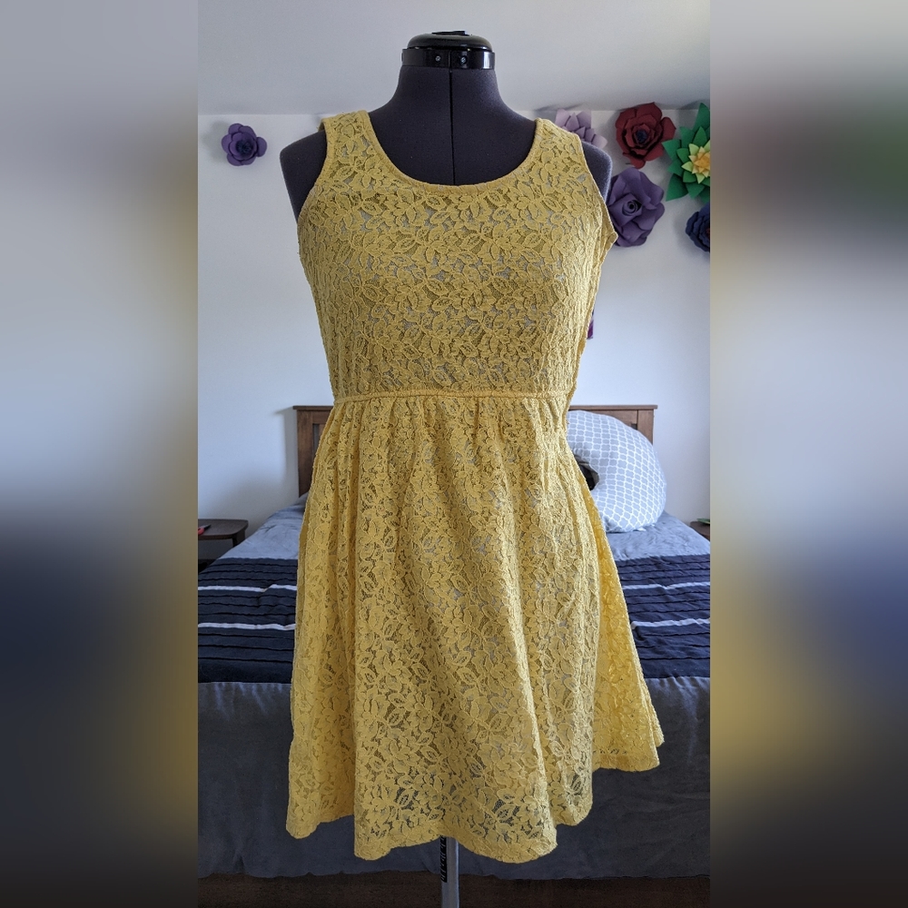 Target Mossimo Yellow Lace Dress